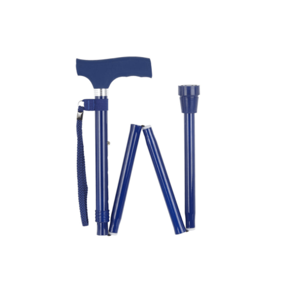 Folding stick with silicone handle - navy
