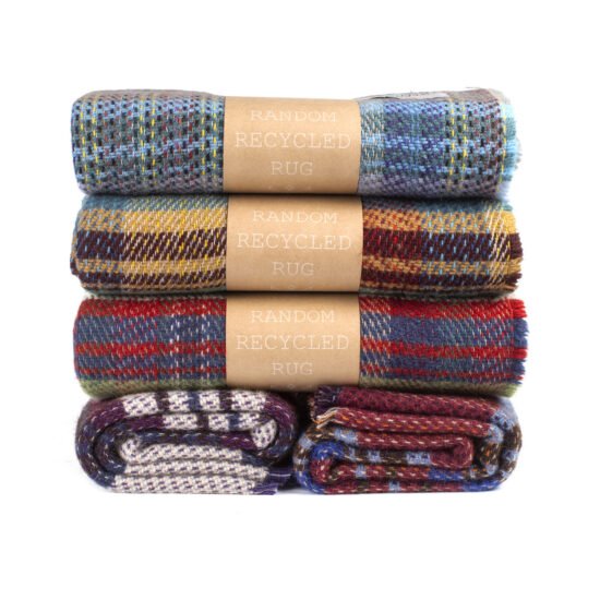 Recycled wool throws