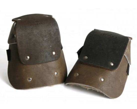 Leather knee pads - brown
