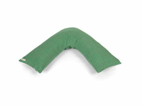 V shape cushion with linen cover