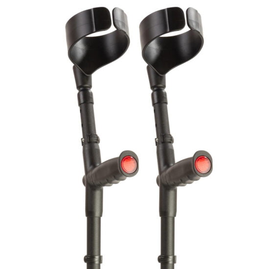 Flexyfoot closed cuff crutches - black