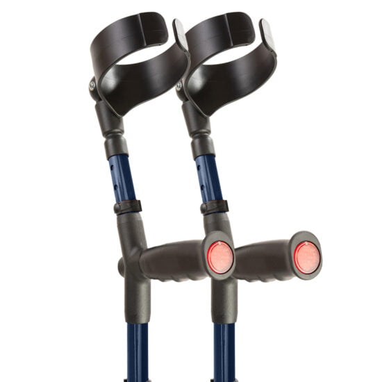 Flexyfoot closed cuff crutches - blue