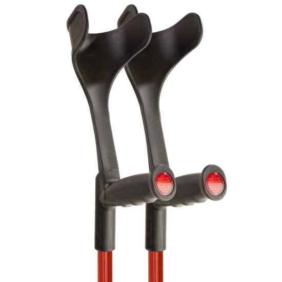 Flexyfoot open cuff crutches - red